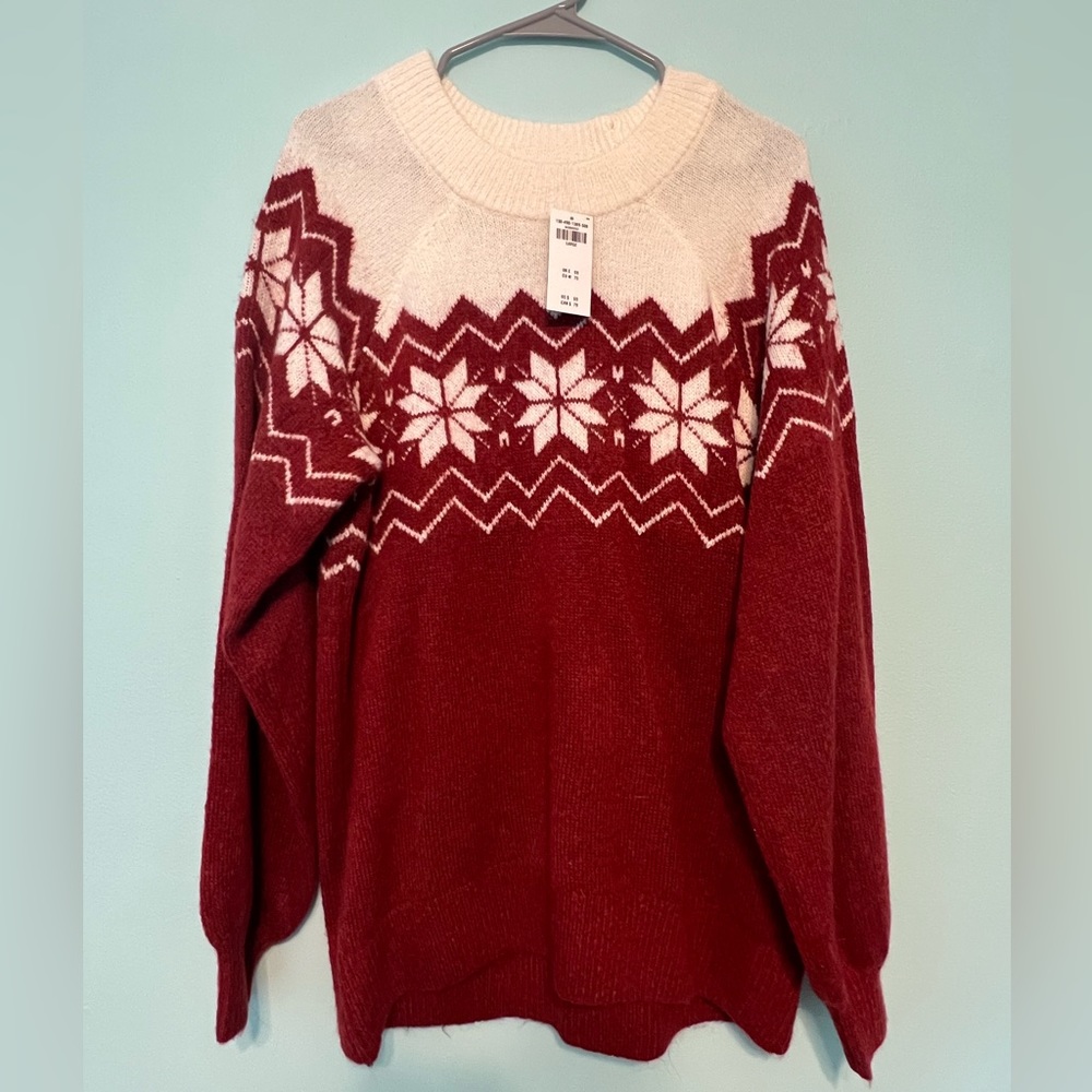 Abercrombie fair isle sweatshirt. Size large. New with tags.
